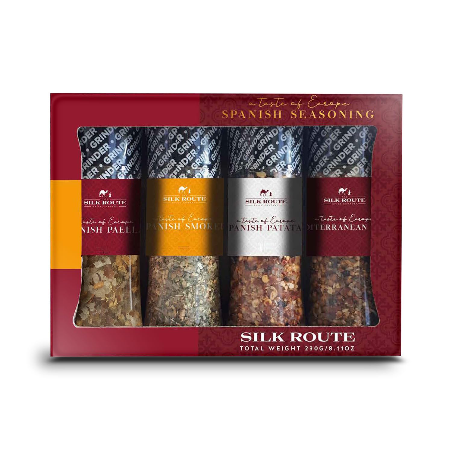 Silk Route Spice Company Spanish Spice Journey Gift Set (4 x 100ml Grinders)