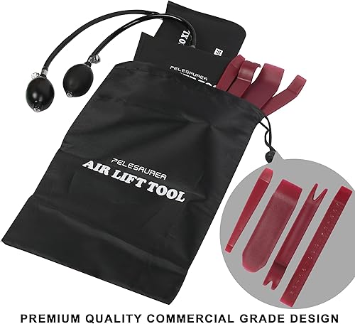 Miniatura 6 de Pelesaurea Bolsa de cuña de aire, kit profesional de nivelación de bomba de cuña de aire y herramienta de alineación, bolsa inflable de grado