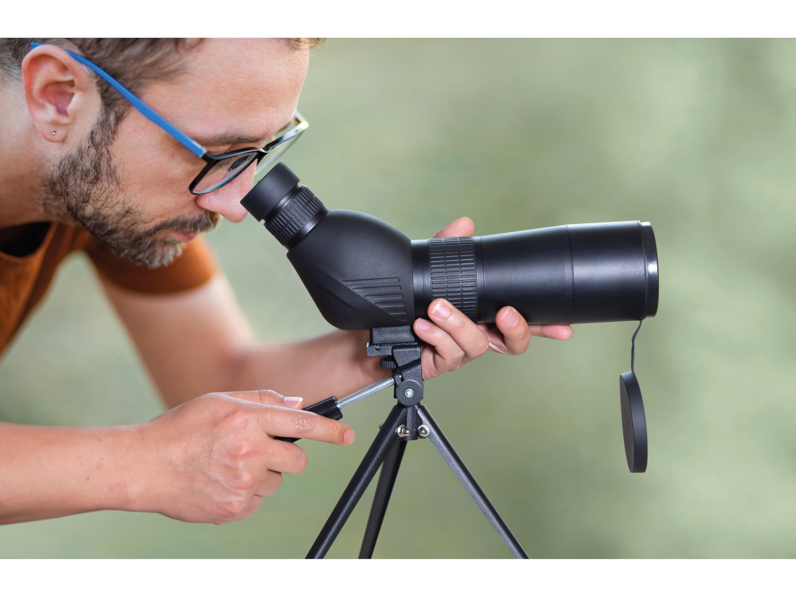 Technaxx Cannocchiale 20-60x60 con Treppiede per Birdwatching Caccia Tiro Sportivo – Telescopio Zoom con Obiettivo 60mm Prisma BK7 Lenti Trattate Borsa da Trasporto Outdoor Natura Viaggio TX-180