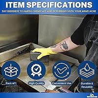 Vista 6 de 1InTheHome - Bloque de limpieza de piedra para parrilla, ladrillo de limpieza de parrilla, reutilizable, color negro