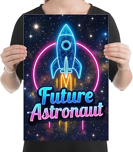 Miniatura 2 de Retro Arcade Rocket Art - Future Astronauts - 13x19 Poster Print - Playful Decor