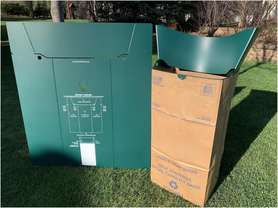 30 Gallon Lawn & Leaf 2-Ply Heavy-Duty Yard Waste Compost Refuse Paper Bags with Necessia Gardening Gloves, Eco-Friendly, Tear Resistant, Self Standing, Biodegredable, Made in USA, 30 Count