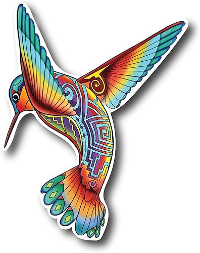 Imán colorido para refrigerador de colibrí, accesorio de decoración de cocina de 4 pulgadas con estampado UV con impresionante diseño de pájaros