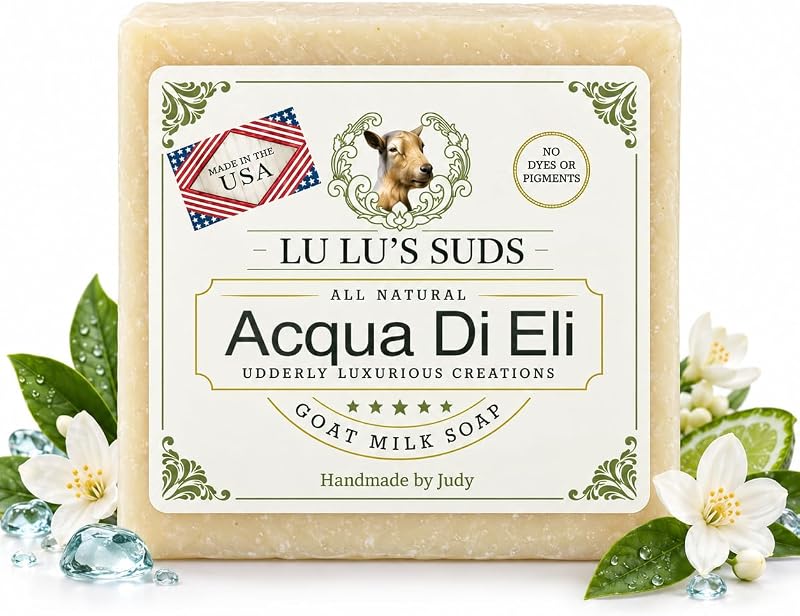 Sabonete artesanal de leite de cabra Lu Lu's Suds Acqua Di Eli