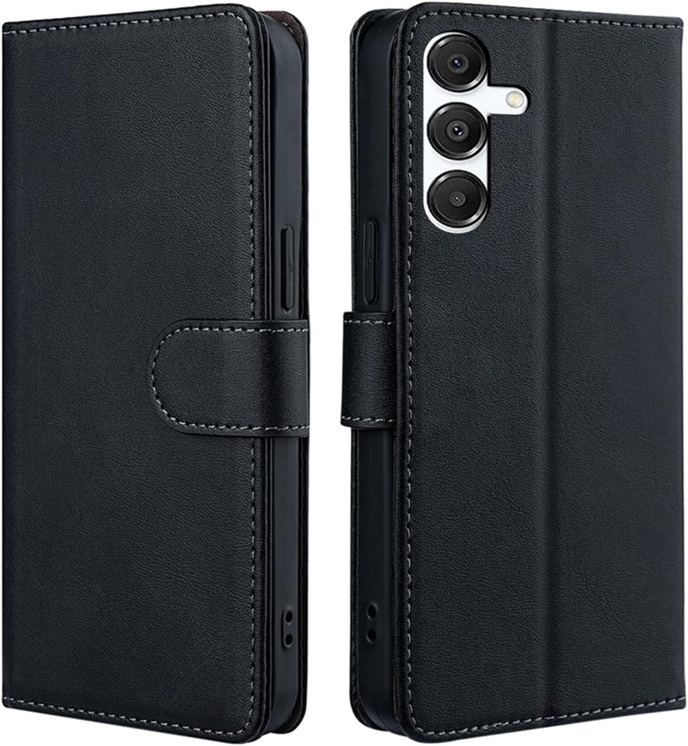 for Samsung Galaxy A16 5G Wallet Case with RFID Blocking Card Holder Kickstand, PU Leather Protective Cover Women Men for Samsung A16 (Black)