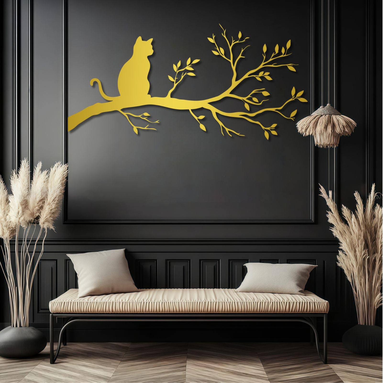 Décoration murale en métal chat : idée cadeau pour amateurs d'art