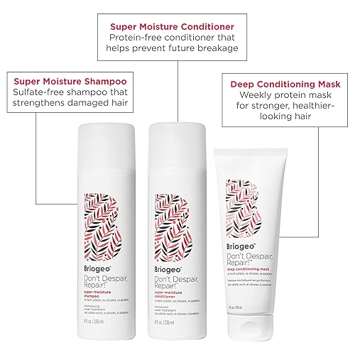 Miniatura 5 de Briogeo No te desesperes, repares! Kit de reparación de cabello para restablecer el cabello, repara cabello seco, dañado o teñido con color, vegano,