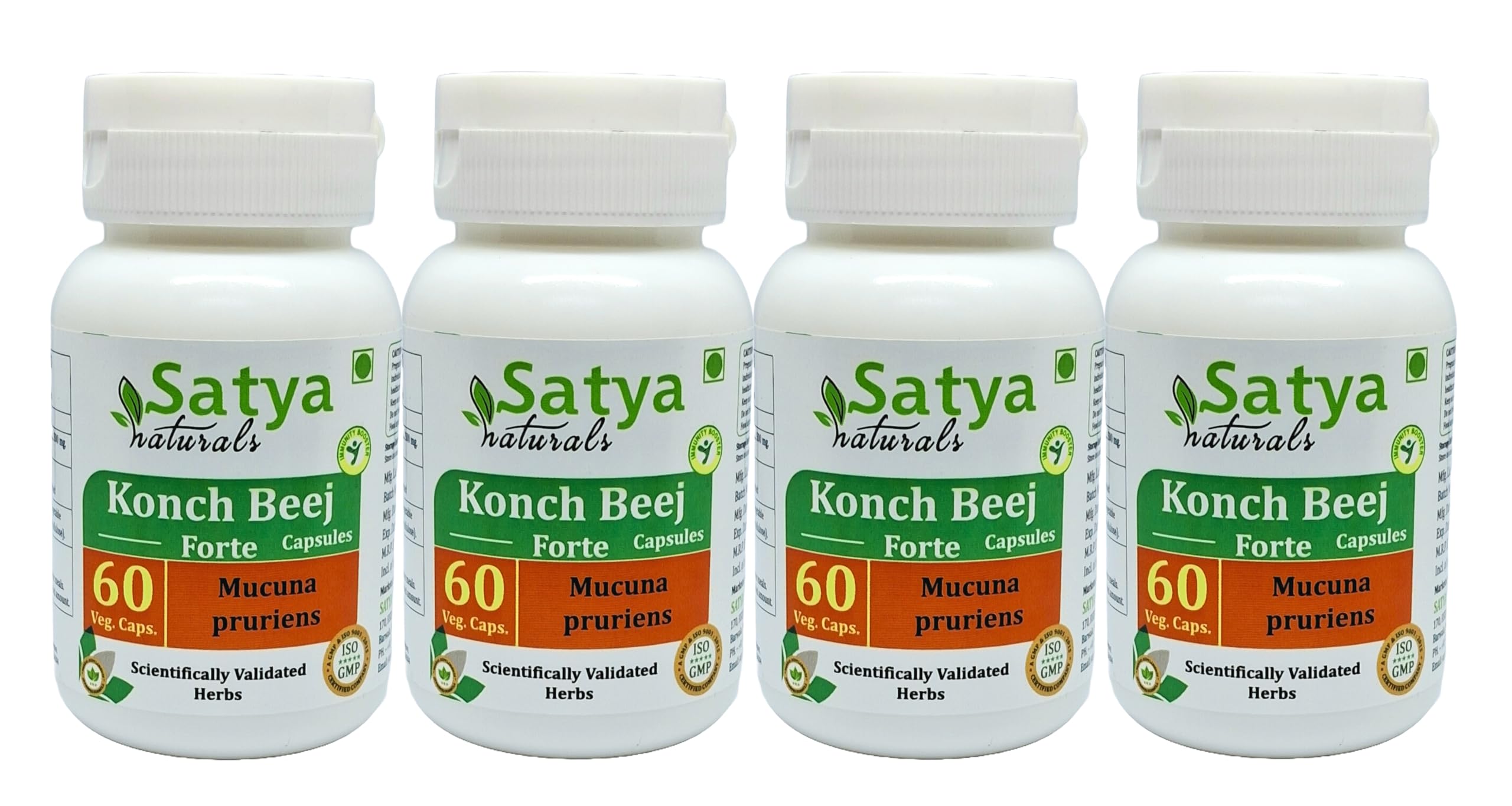 Konch Beej (Mucuna Pruriens) Extract Capsules | 100% Herbal & High Potency | 500 mg. | Supports Strength, Stamina & Vitality | Pack of 60 Veg. Capsules — Amazon image 6