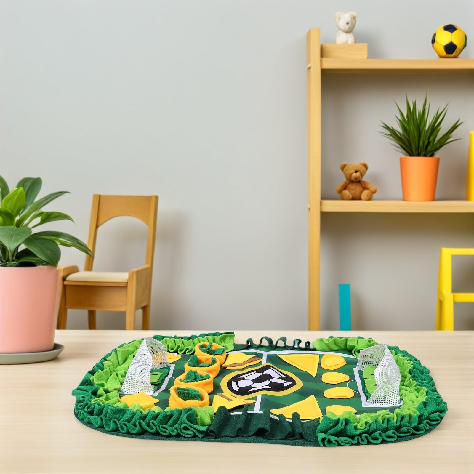 TOYANDONA Tapis de Fouille pour Chien Jeu Interactif de Terrain de Football Distributeur de Friandises Tapis Entraînement pour Animaux de Compagnie