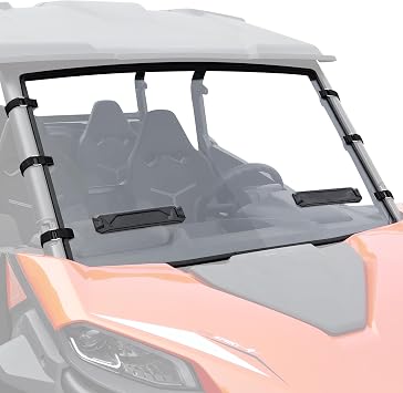 SAUTVS Full Vented Windshield for CFMOTO ZForce 950 Sport/Trail/800 2023+ | Hard Coated, Scratch Resistant Window, Vented Windscreen for CF MOTO ZForce 950 Sport & 4 / 950 Trail / 800 Trail G2 2023+