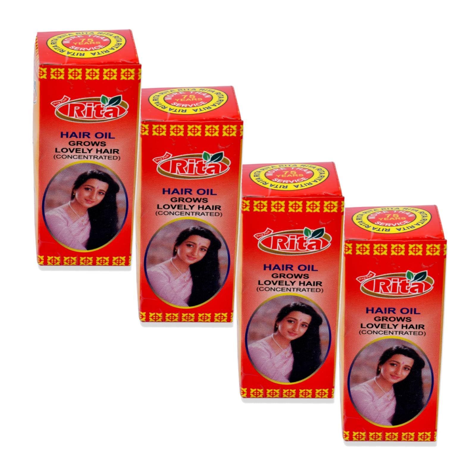 Rita | Concentrated Hair Oil – Natural Ayurvedic Hair oil with Almond & Castor Oil – 20ml (Pack of 4)