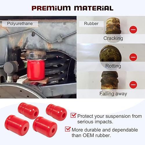 Miniatura 4 de Topes de parachoques delanteros 1-1303 +1-1304 topes de parachoques traseros para Jeep Wrangler JK/JKU 2007-2018 4 piezas