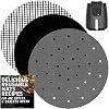 INFRAOVENS Air Fryer Liners Round Reusable Replacement for Parchment Paper, Mini Small Airfryer Accessories For Chefman, Gowise, Black+Decker, 2qt 3qt Basket Cover Sheets, Small Air Fryer Liners