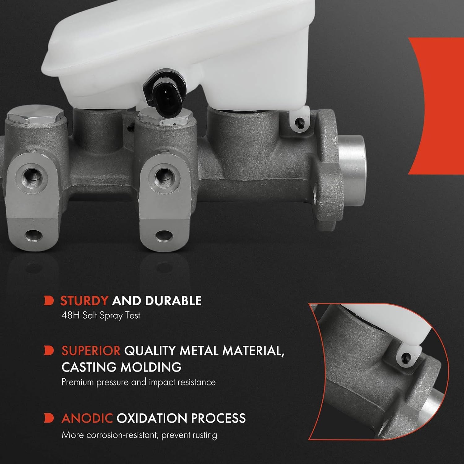 A-Premium Brake Master Cylinder with Reservoir and Sensor Compatible with Buick and Oldsmobile Vehicles - Century, Cutlass Ciera, 1994 1995 1996, Wagon