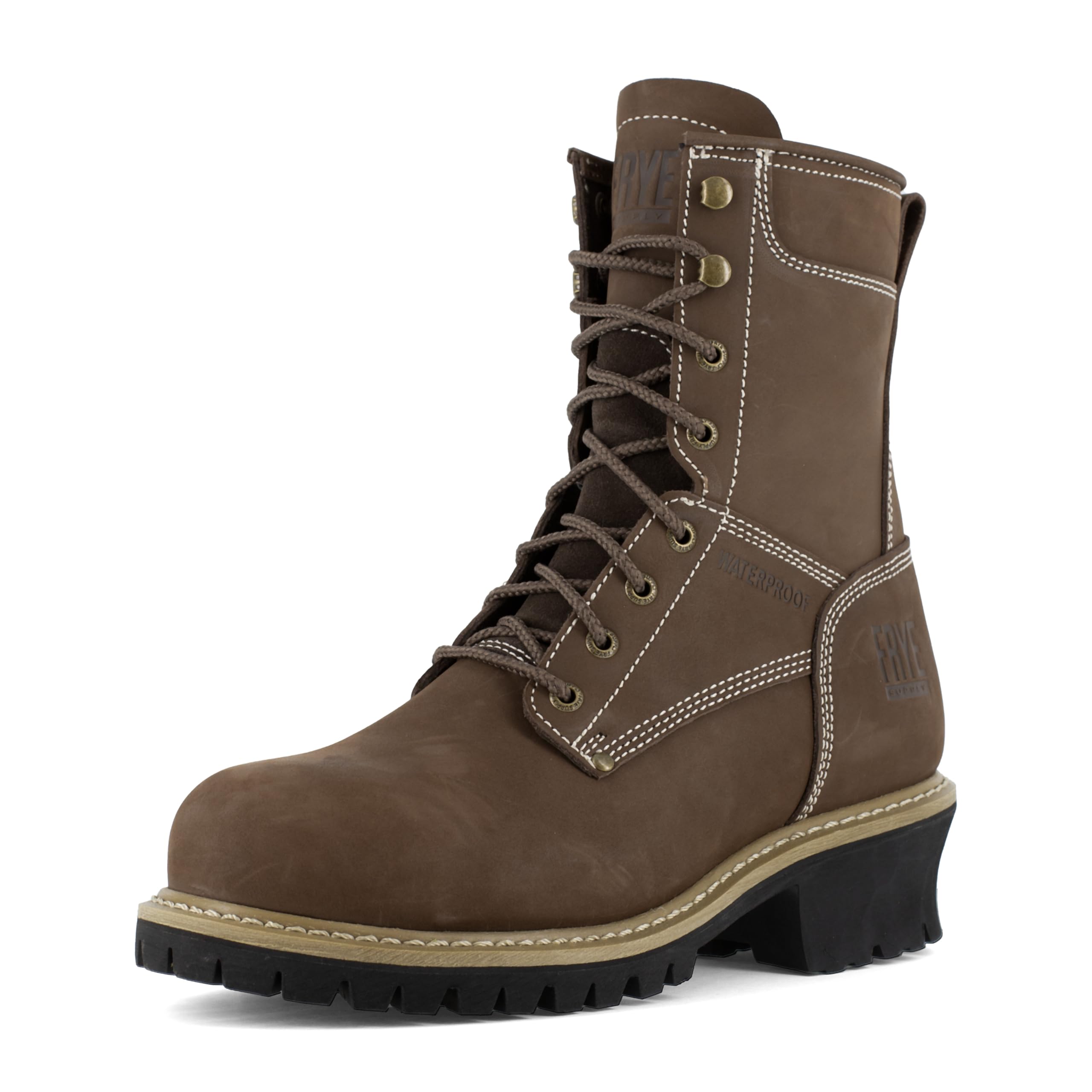 Frye Męskie buty ochronne do rejestrowania, Brązowy, 42-43 EU