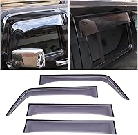 Vista 2 de Fit Hummer H3 - Protector de lluvia para ventana, visor de ventilación con cinta adhesiva, deflector de ventana lateral, viseras de ventilación