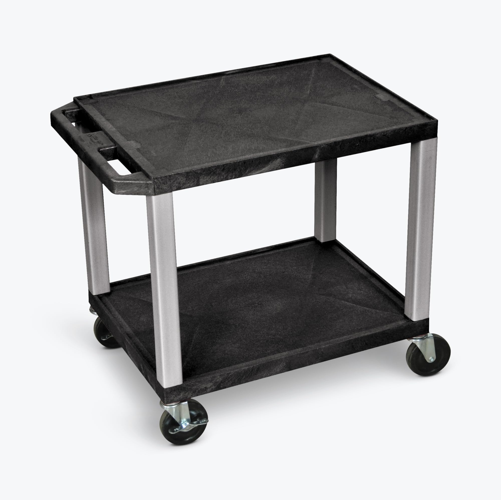 Classroom Basics WT26-N 26"H AV Cart - Two Shelves - Nickel Legs