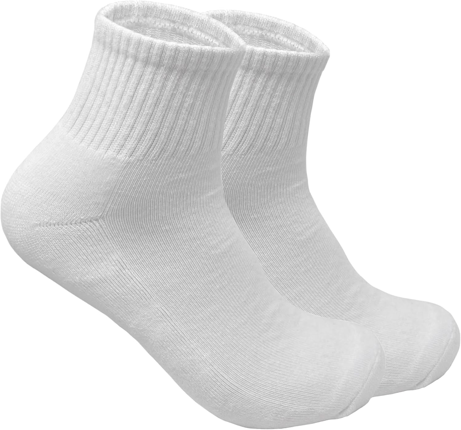 Glory Max 6 Pairs Men Cotton Solid Athletic Ankle Quarter Socks with Cushioning - Image 5