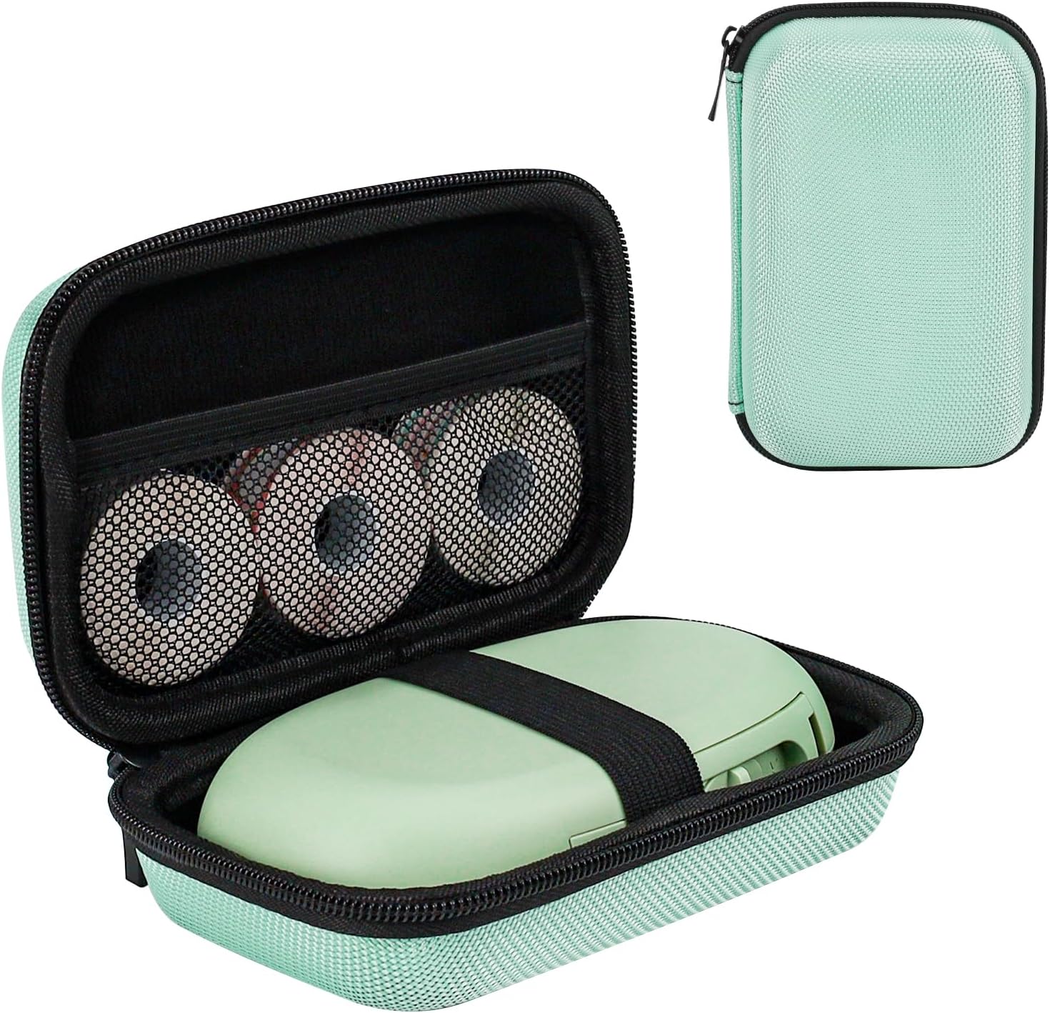 SUPVAN Storage Case E10/E16 Label Maker, Waterproof and Shockproof, Oxford Hard Carrying Case for Organization Protection of Mini Bluetooth Label Printer, Green (Case Only)