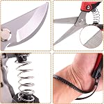 3 Pack Pruning Shears Set, Stainless Steel Pruning Scissors, Garden Tools Scissors Kit for Flowers and Small Garden, Pruner Shears Garden Cutter Clippers with Safety Lock, Shock-Absorbent Spring