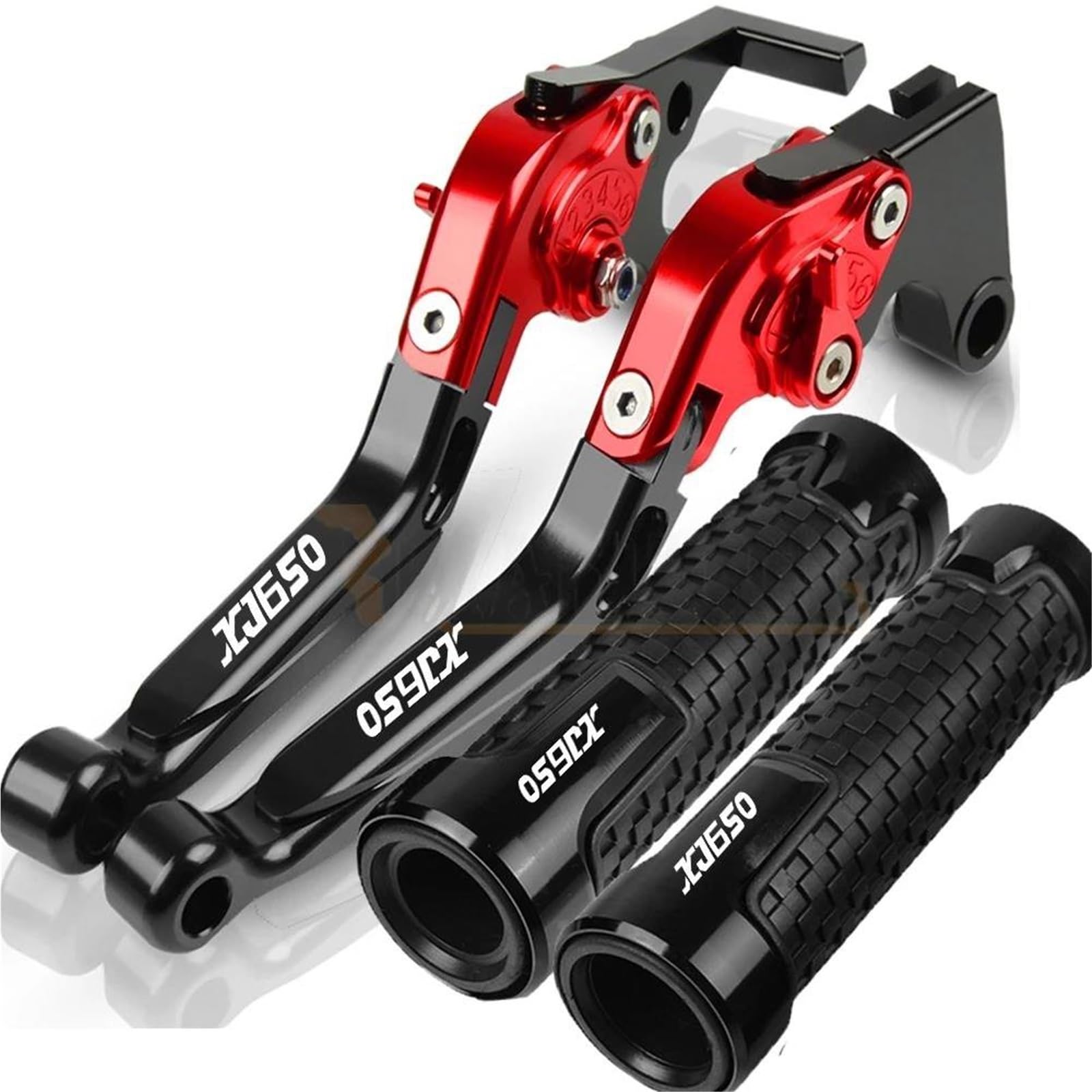 Tgvselpj Red 3 Motorcycle Part Folding Extendable Brake Clutch Levers Motorcycle Accessories Parts Adjustable Handle For Y-Amaha Xj650 Xj-650 1980-1985(Red 3)