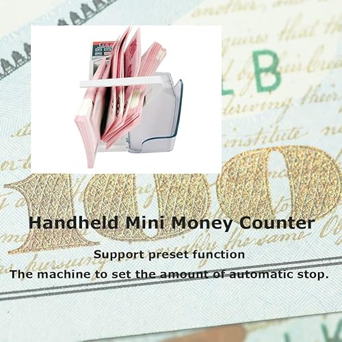 Miniatura 5 de Mini contador de moneda portátil V40 de mano facturas caja registradora de dinero contador de divisas máquina para contar dinero 110-240V (enchufe