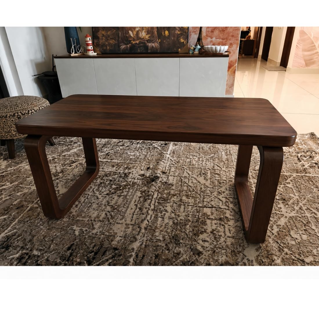 Wooden Expert Handmade Big Size 36x16x17inch Solid Wood Coffee Table for Living Room Wooden – Modern Walnut Minimalist Mid-Century Design Coffee Table for Living Room Wooden (Walnut) 1