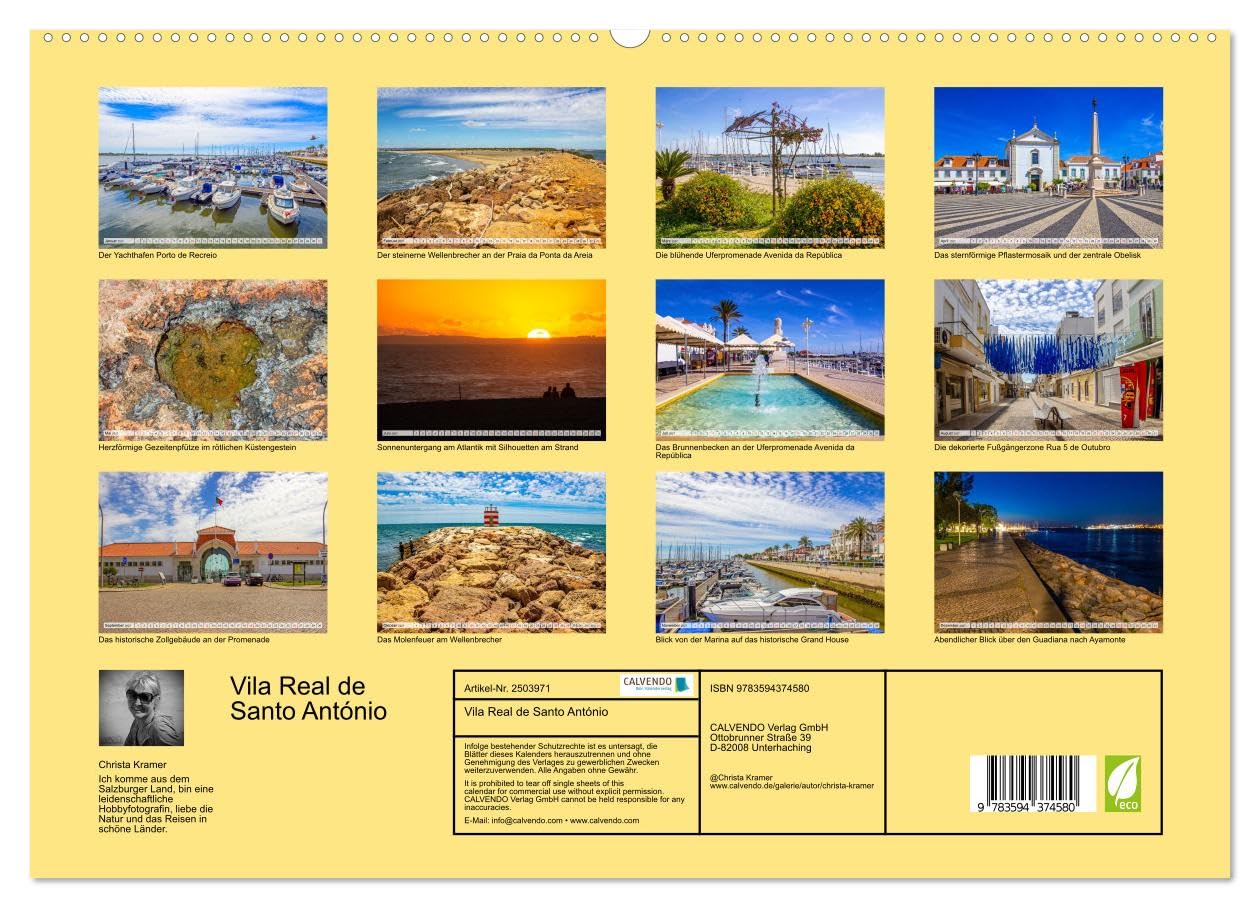 CALVENDO · Vila Real de Santo António (Kalender 2027) | DIN A2 Querformat · Wandkalender · Portugals stilvolle Grenzstadt im Süden