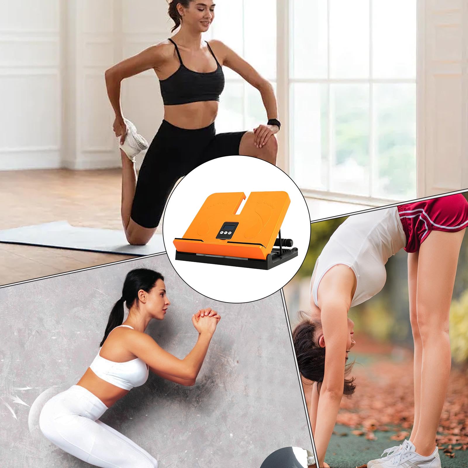 6-poziomowa przenośna antypoślizgowa deska do rozciągania łydek | Klin do rozciągania łydek do domu fitness joga biuro trening