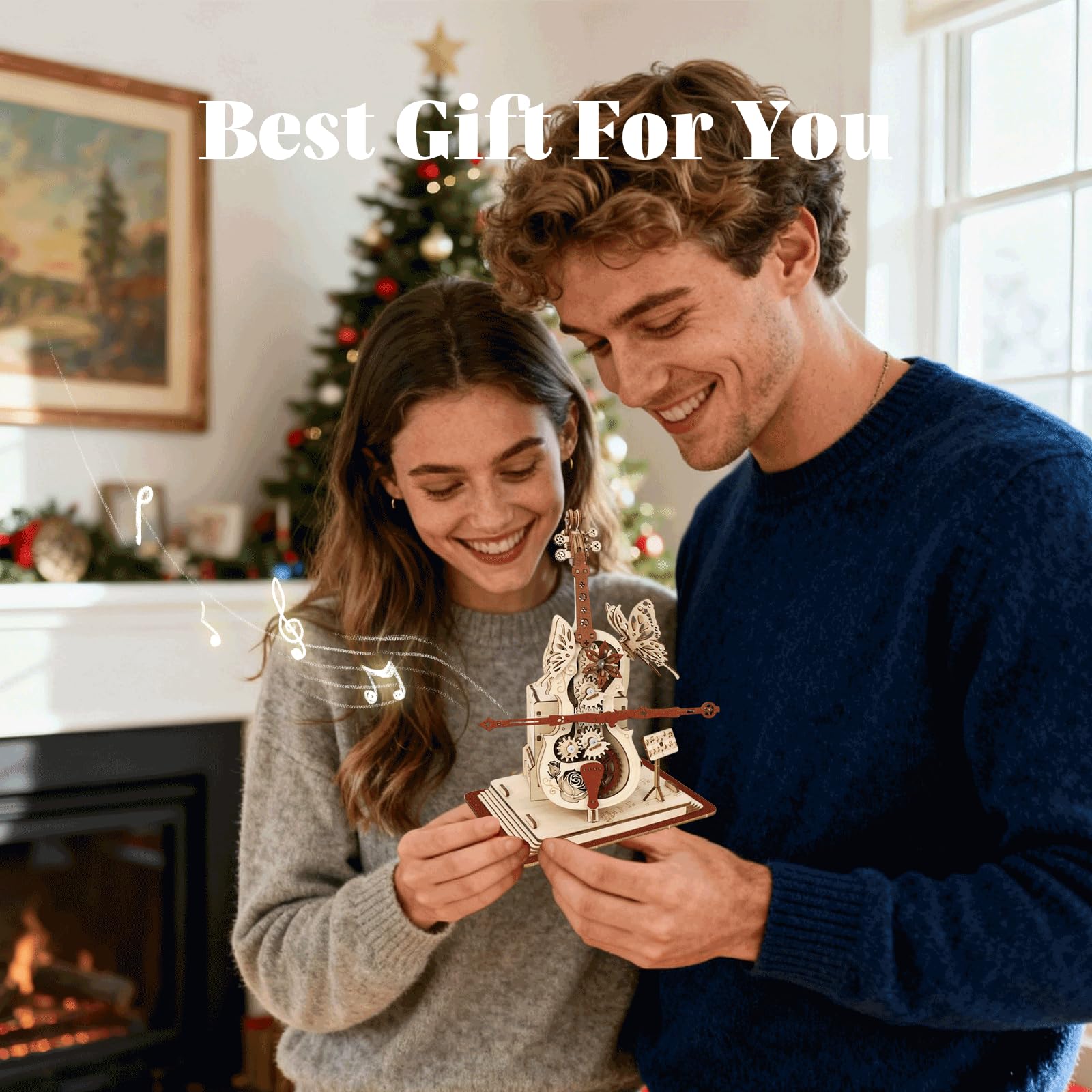 Rompecabezas de madera 3D para adultos, kits de caja de música de madera, kits de modelo de madera de violonchelo para adultos, regalo para hombres y mujeres, pasatiempo para adultos (violonchelo