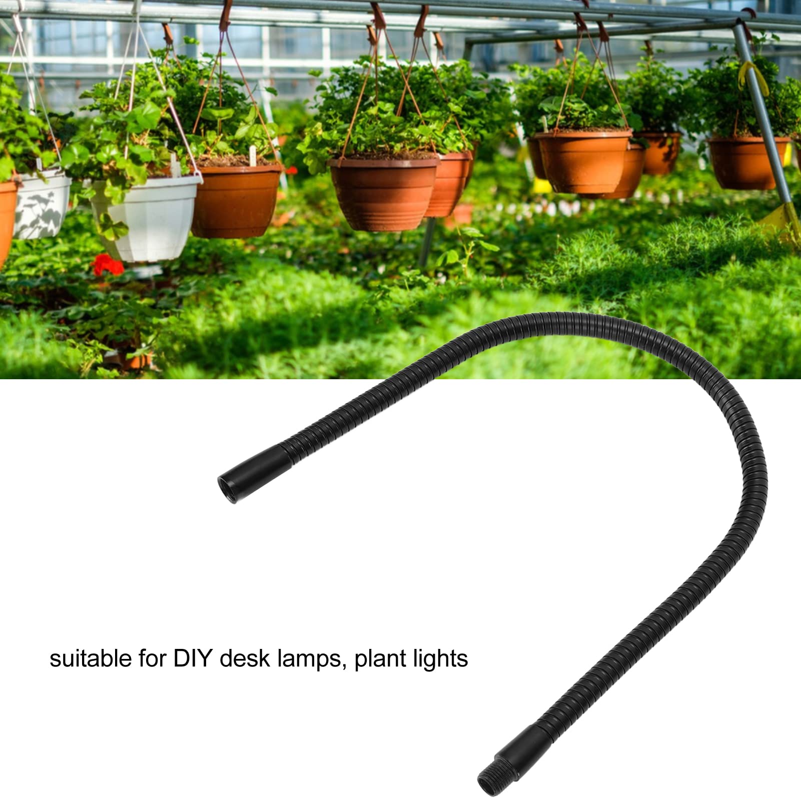 Tubo Flessibile a Collo di Cigno per Lampada da Tavolo da 4 Pezzi, Tubo Flessibile Universale Universale a 360° da 12-45 Cm, Tubo di Ricambio per Lampada in Alluminio Calibro 10