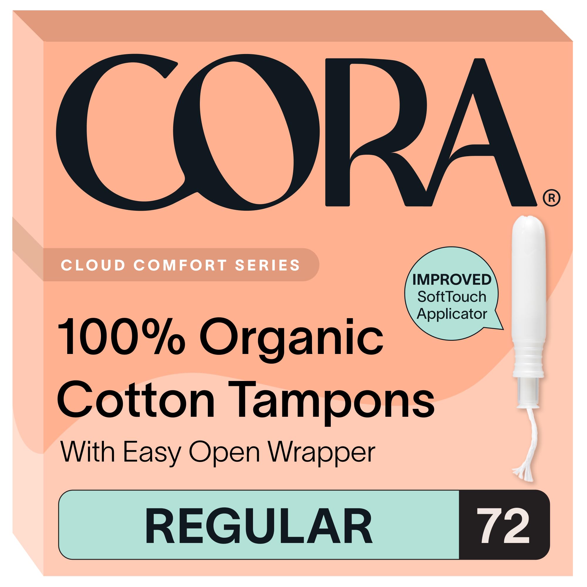 Cora Tampons aus Bio-Baumwolle (72 normale Tampons)