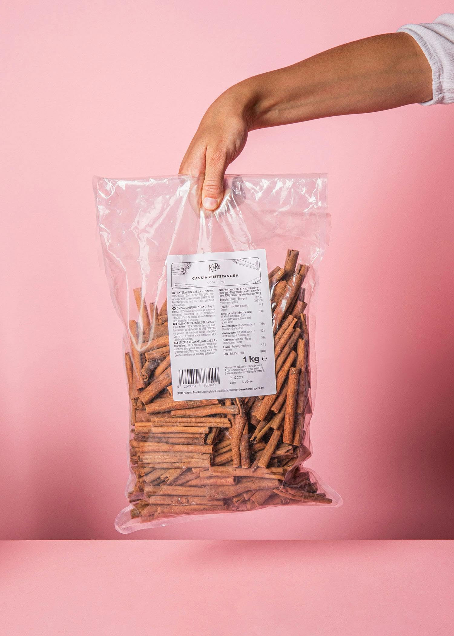 KoRo - Bâtons de cannelle Cassia 1 kg - votre approvisionnement en cannelle