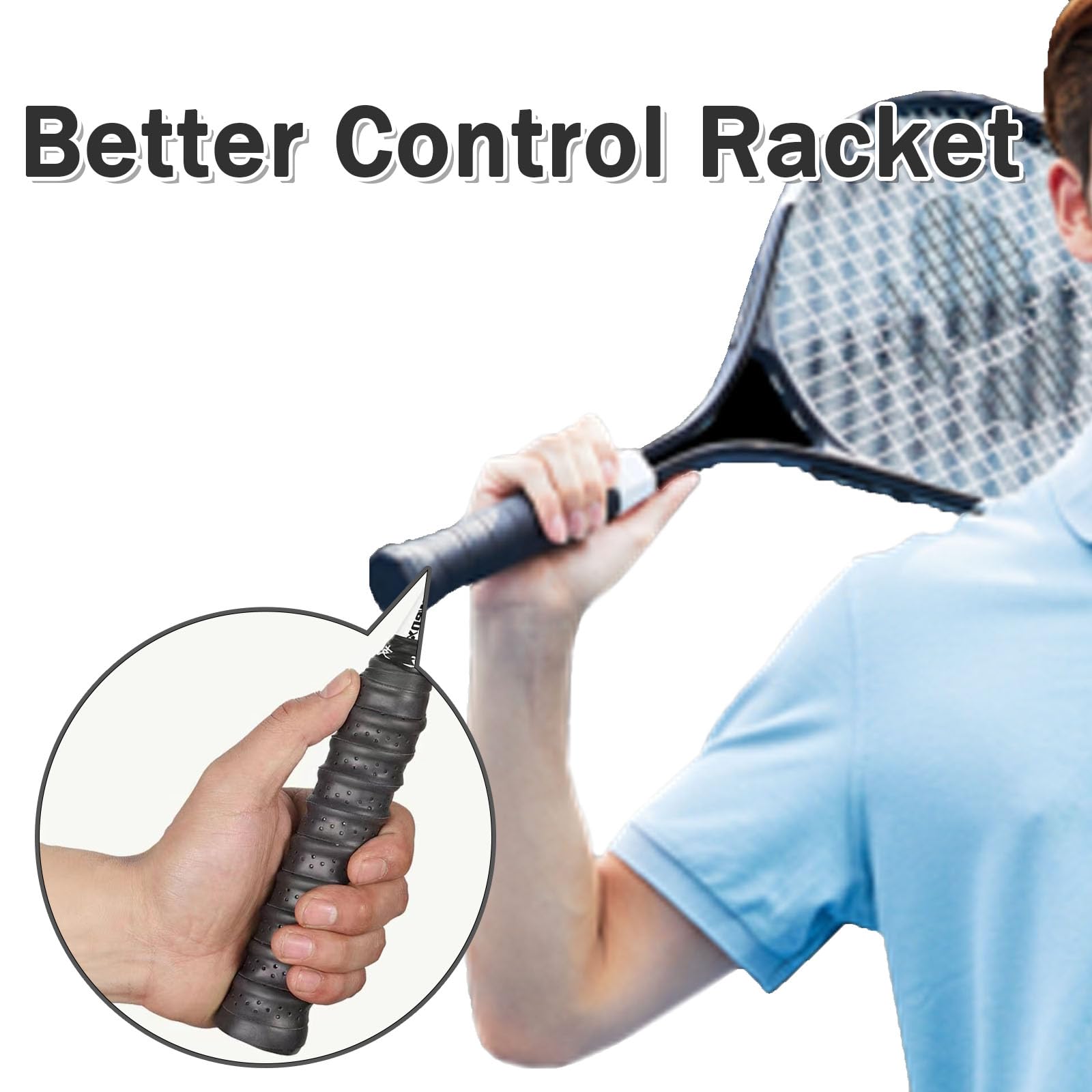 Lot De 2 Bandes Antidérapantes Pour Raquette De Badminton - Bande