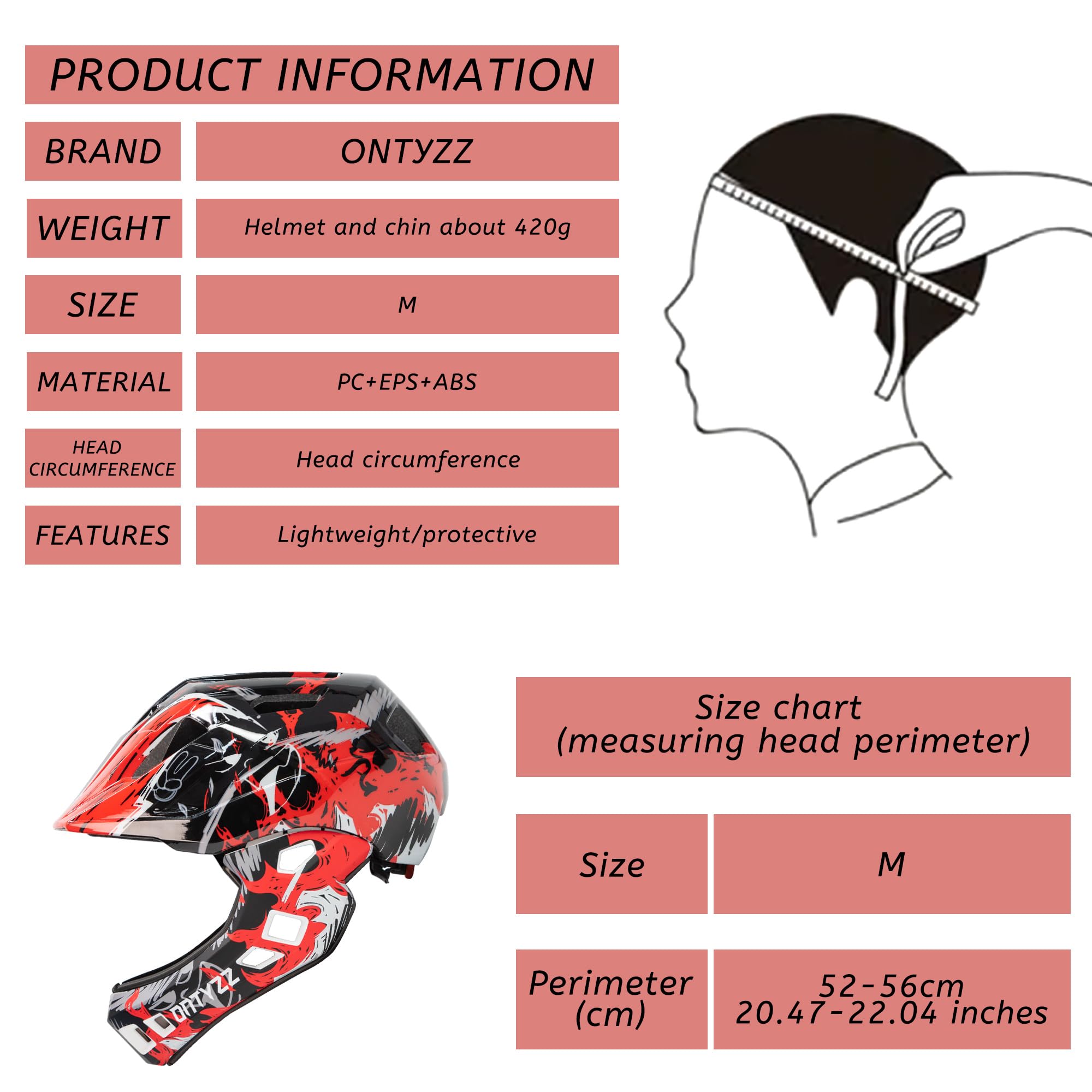 Casco Bici Bambino Integrale Caschetti per Bambini Caschi Integrali MTB Ragazzi Ragazza Caschetto Bici con Protezione Mento Staccabile per Skateboarding Roller Skating