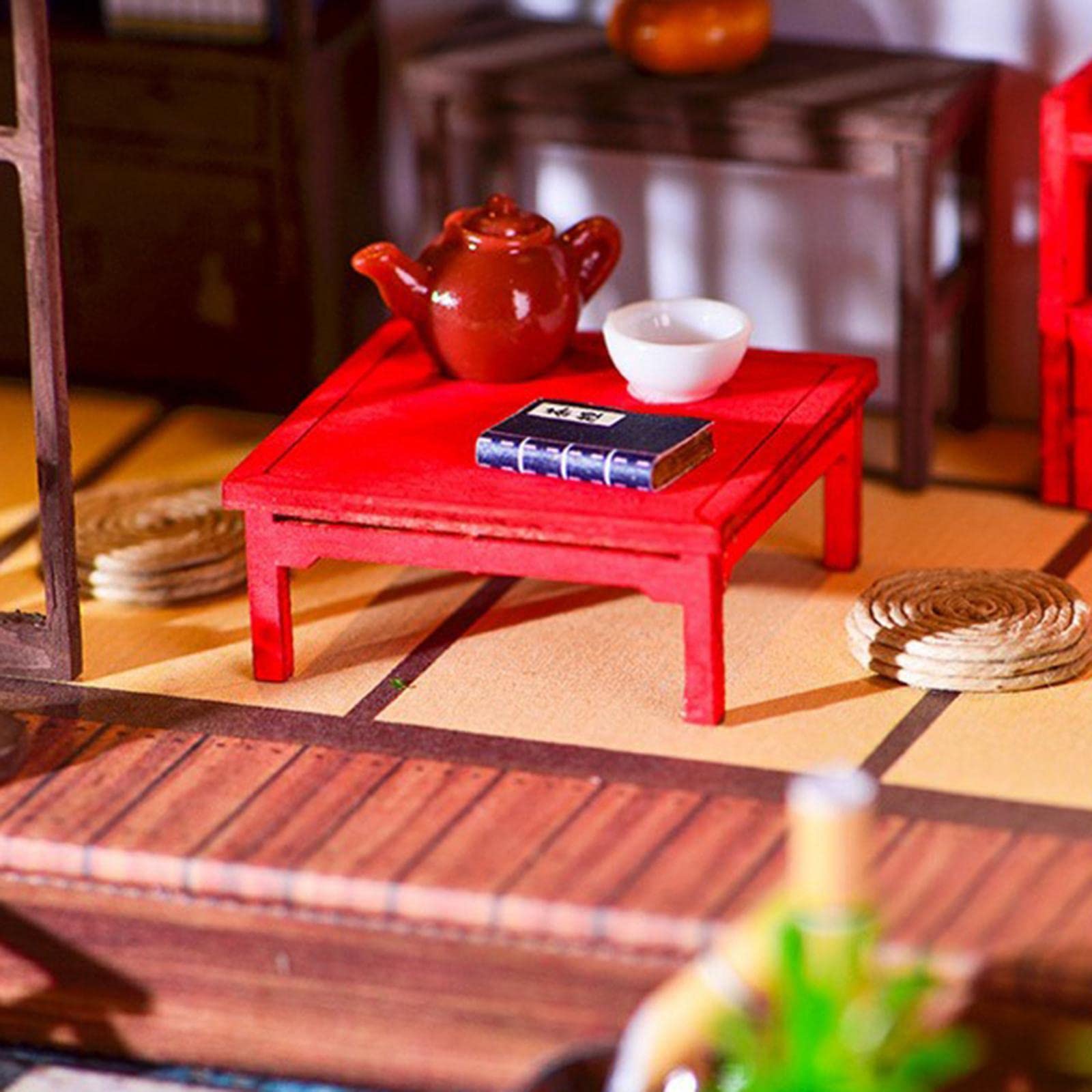 Kit Fai da Te per Casa delle Bambole in Miniatura in Stile Cinese con LED, Ideale Come Regalo per Costruire