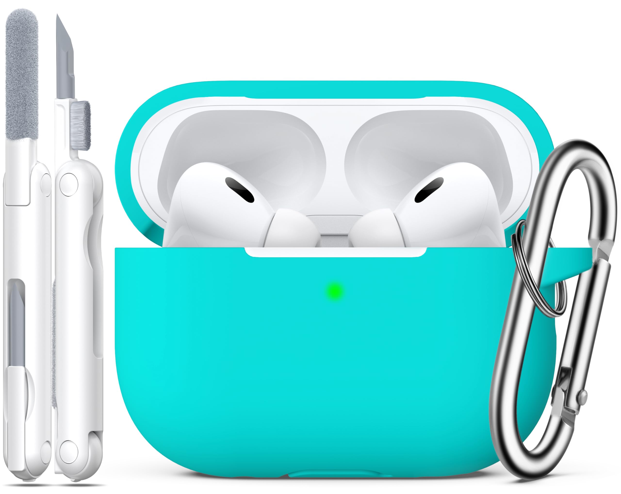 R-fun Funda para AirPods 4 con Kit de Limpieza, Case de Silicona Suave con Llavero, Funda Protectora Completa para Hombres y Mujeres, Compatible con Apple Latest Airpods 4th, Rojo — view 70