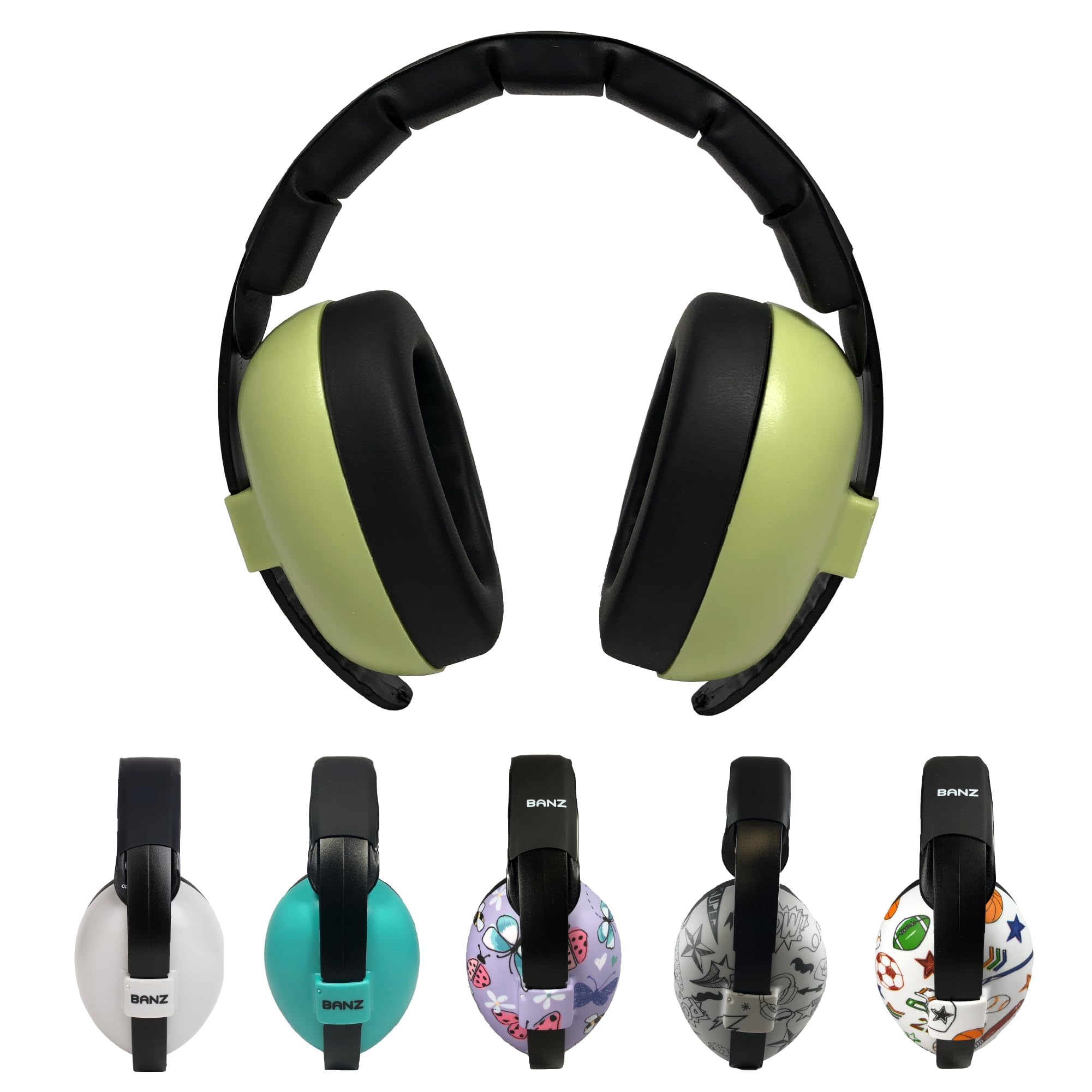 BabyBanz - Dispositif de protection acoustique pour enfants de 0 à 2 ans, vert (Hellgrün)