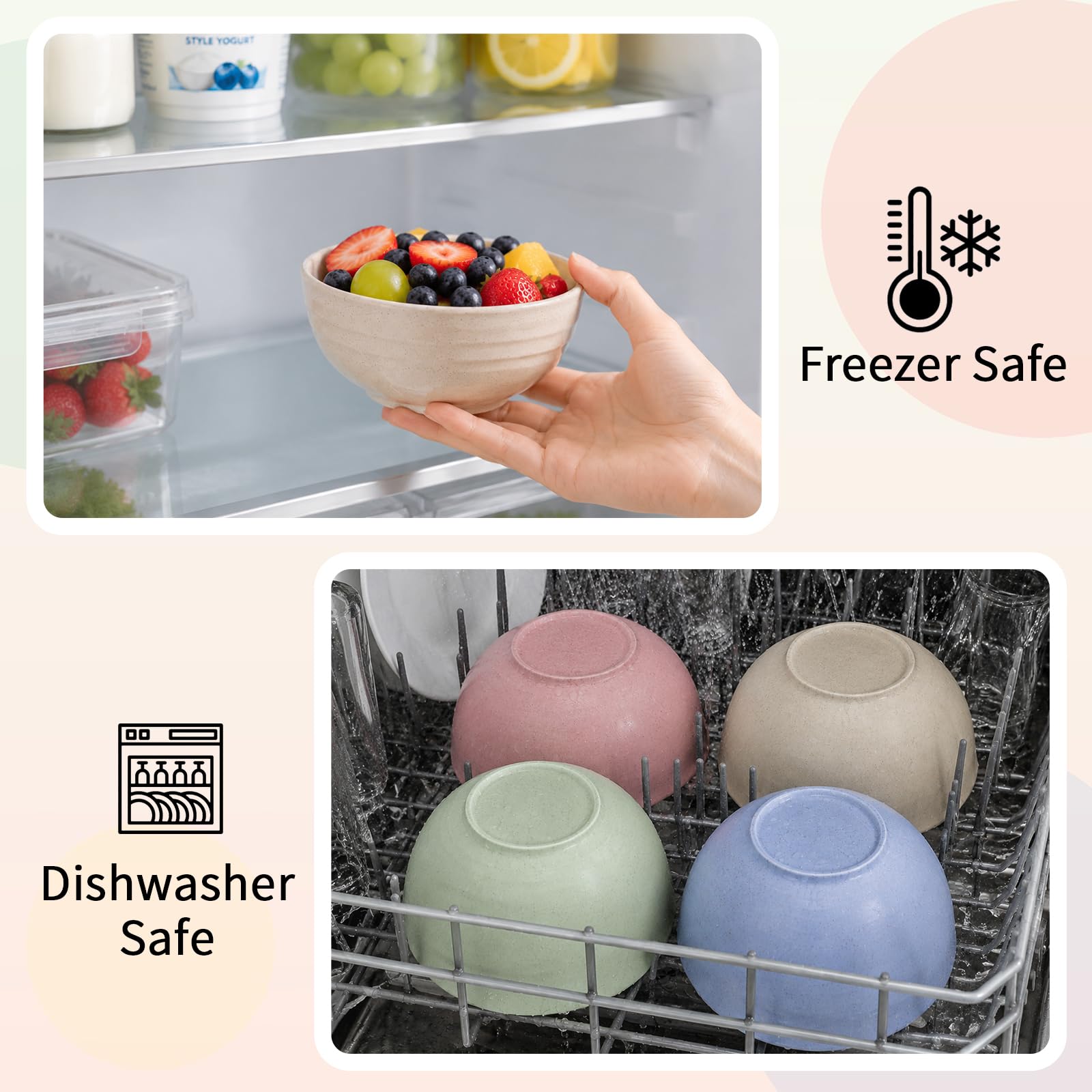 DUOLUV Unbreakable Wheat Straw Bowls - FREE SHIPPING -6 DUOLUV Unbreakable Wheat Straw Bowls - FREE SHIPPING -6