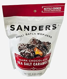 Sanders Small Batch Wonders Dark Chocolate Sea Salt Caramels, 7 oz