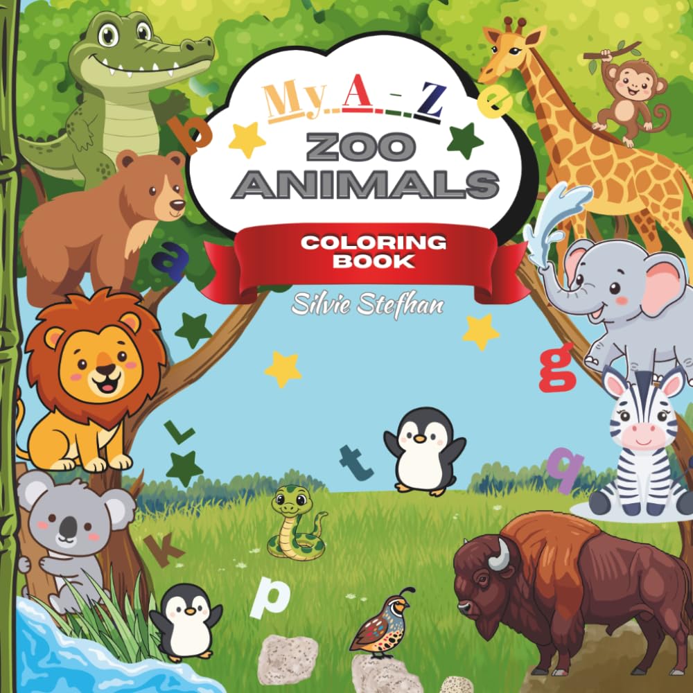Zoo Animals Coloring Book