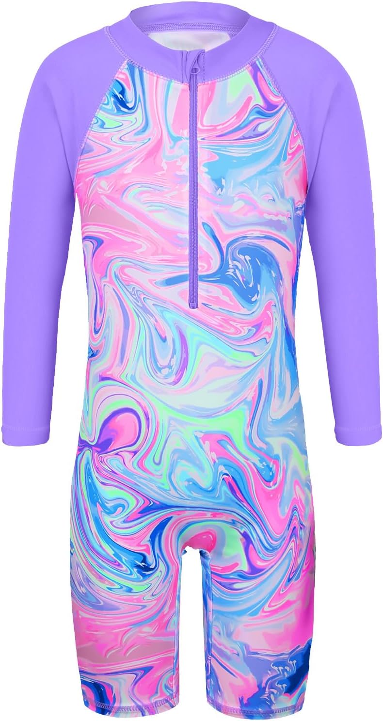 Costume Da Bagno Bambini Manica Lunga UPF 50+ - Protezione Solare Con Zip E Cappello Per Mare E Piscina