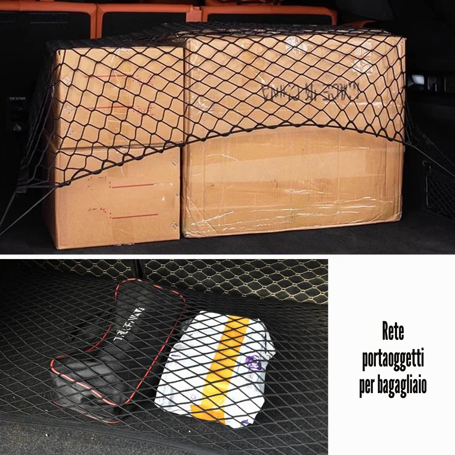 120×70 cm Barriera Rete Auto per Cane Rete di Separazione per Cani Bagagliaio Rete di Sicurezza di Cani per Auto con 4 Ganci Porta Barriera Regolabile Griglia di Protezione per SUV Camion