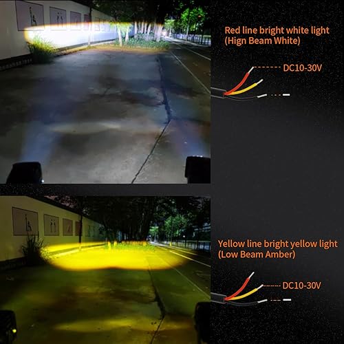 Miniatura 6 de Cápsula LED cuadrada de montaje empotrado amarilloblanco, 2 unidades, 30 W, luces de marcha atrás, luces antiniebla, luces de parachoques delantero,