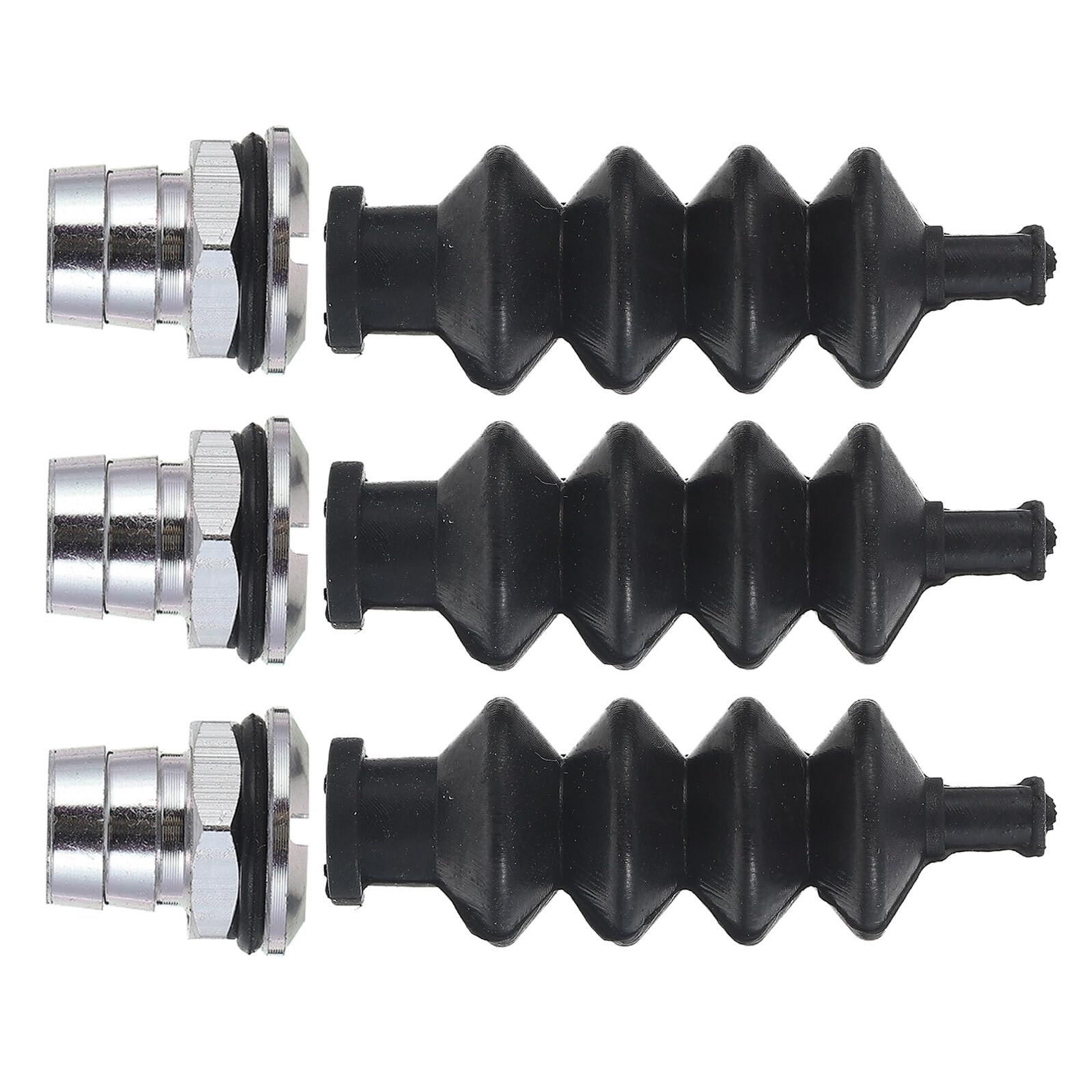 HEMOTON Kit 3 Sellos de Goma Impermeables para Barco RC con Fuelle de 42 Mm y Soporte de Aluminio, Accesorio para Modelos de Lancha Rápida y Yate, Repuestos para Barcos RC de