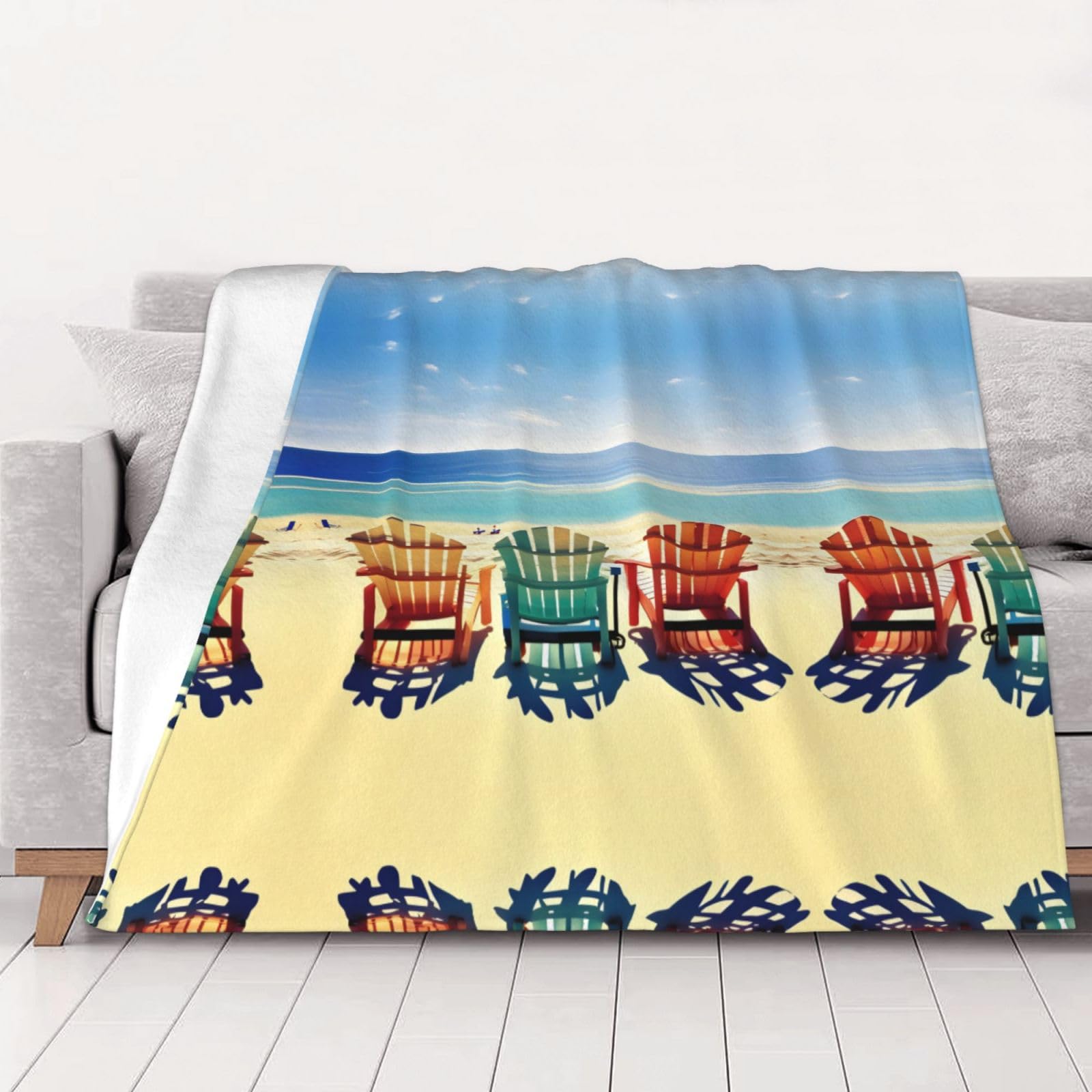 Couverture polaire imprimée plage, un cadeau réconfortant pour vos proches
