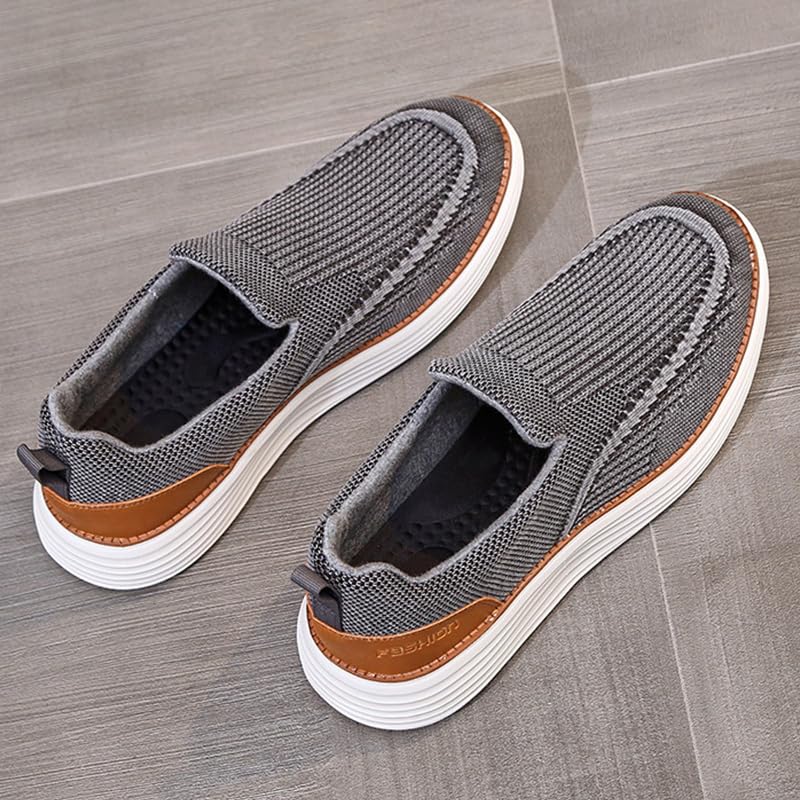 Men's Casual Canvas Loafers Shoes Slip Ons with Arch Support Orthopedic Breathable Comfortable for Plantar Fasciitis Walking Sneakers2