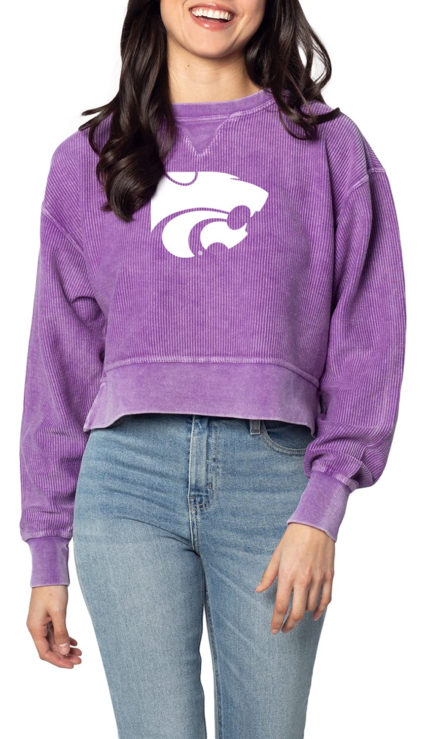 chicka-d NCAA womens Corded Boxy Pullover
