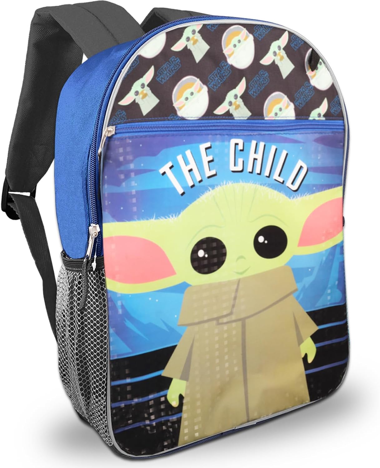 Baby Yoda Backpack with Lunch Box for Kids Set - Bundle with 16" Star Wars School Bag, Lunch Bag, Water Bottle, More | Baby Yoda Backpack for Boys, Girls - Image 2