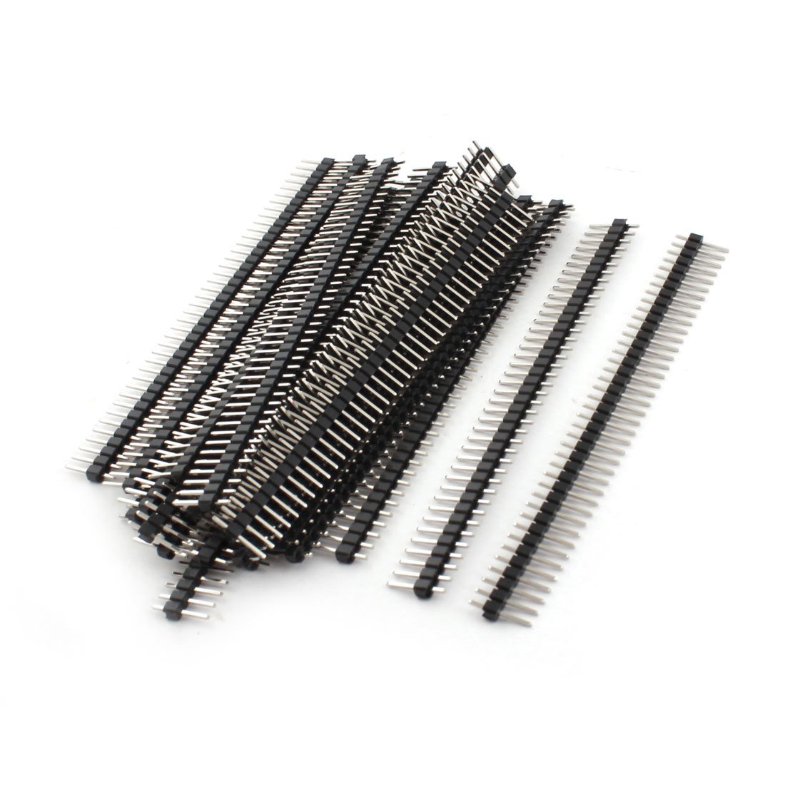 Aexit 2.54mm Single Audio & Video Accessories Row 40-Pin Male Through Hole Pin Header Strip Connectors & Adapters 25 Pcs